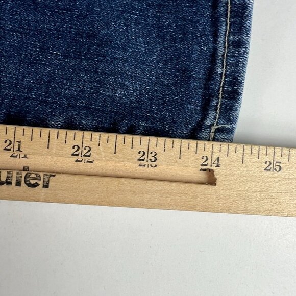 Edwin Jeans Women's 28x24* Pixie Crop 9" Mid Rise Skinny Blue Faded Denim Tag 27 - Picture 12 of 16